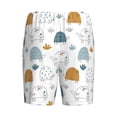 thumbnail image 2 of Lsque Cute Doodle Turtles Mens Sleep Pajama Shorts,Short Pajama Pants, Cotton Ultra-Soft Knit-Medium, 2 of 9
