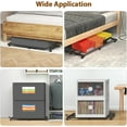 thumbnail image 6 of Lengthened Under Bed Storage with 6 Wheels, Rolling Underbed Storage with Handle, Metal Under the Bed Storage with High Load Capacity Up to 80LBS (2 Pack (36.42"x16.73"x2.36")), 6 of 8