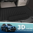thumbnail image 2 of Unique Bargains Flat Face Cargo Liner Rear Trunk Mat Trunk Cargo Luggage Boot Tray Mat Stripes and Triangles Pattern for Toyota RAV4 2013-2019 Anti-Slip, 2 of 7
