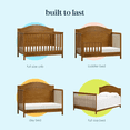 thumbnail image 3 of DaVinci Charlie 4-in-1 Convertible Crib, Greenguard Gold Certified, Chestnut, 3 of 9