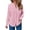 Pink, variant on Dvprdro Womens V Neck Long Sleeve Button Down Shirts Cotton Solid Blouses Casual Loose Tops