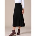 thumbnail image 3 of DARING DIVA Women's Sweater Pleated A Line Knit Midi Skirt Small Black, 3 of 6