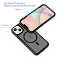thumbnail image 3 of Allytechgroup Slim Case for iPhone 13, Hard PC Soft TPU Support Wireless Charging Shockproof Magnetic Protctive Case Cover for iPhone 13, Black, 3 of 5