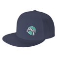 thumbnail image 1 of DouZhe Flat Brim Cap Snapback Hat, Blue Game Joystick Prints Adjustable Blue Adult Baseball Cap, 1 of 6