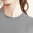 thumbnail image 4 of Womens Solid Color Workout Tops Short Sleeve Round-Neck Tshirts Fit Yoga Gym Basic Shirts, 4 of 5
