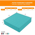 thumbnail image 3 of AOFIT 22x22 Blue Settee Cushions Outdoor Seating Cushions, Water-Resistant 2 Count, 3 of 8