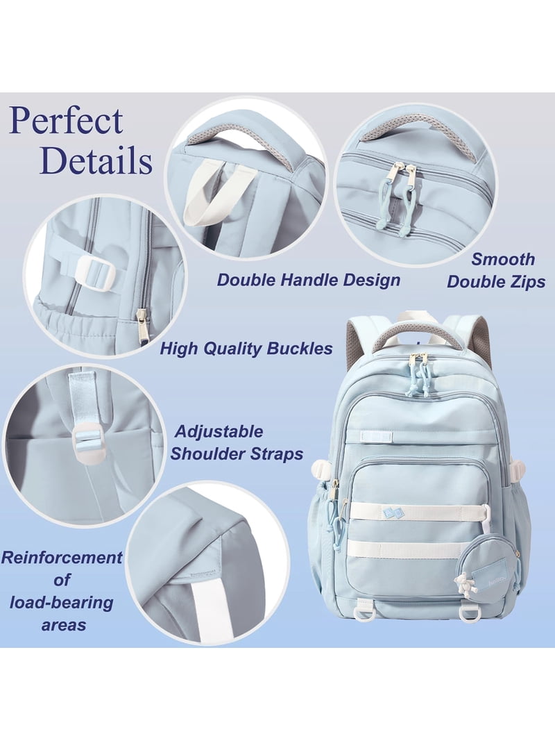 52469 backpack kids KIEAL 16.5/19IN School for Girls with 24Pcs Accessories, Anti-Theft Backpack for Students, New Semester Presents with Pins and Card Holder Crafted from high AO ALI VICTORY Laptop Backpacks