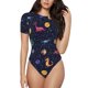 thumbnail image 1 of Fotbe Space Dinosaur Body de Mujer con Cuello Redondo y Mangas Cortas, Sin Mangas Ajustado, Suave, Cómodo y Básico-Small, 1 of 7