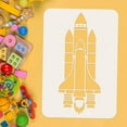 thumbnail image 3 of 6 pcs Space Theme Stencils 8.3x11.7inch Reusable Astronauts Stars Moon Planets Rockets Astronomical Telescopes Aliens UFO Drawing Template DIY Craft Stencil for Home Decoration for DIY, 3 of 9
