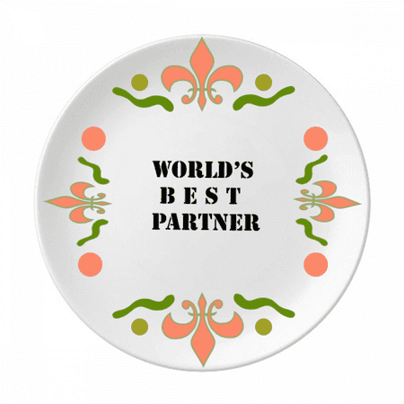 

Best Partner Teammate Colleague Flower Ceramics Plate Tableware Dinner Dish