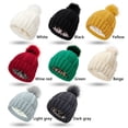 thumbnail image 2 of Fashion Satin Lined Stretchy Soft Knit Hats Faux Fur Pom Pom Hat Beanie Hat for Women Winter Beanie Hat LIGHT GREY, 2 of 8