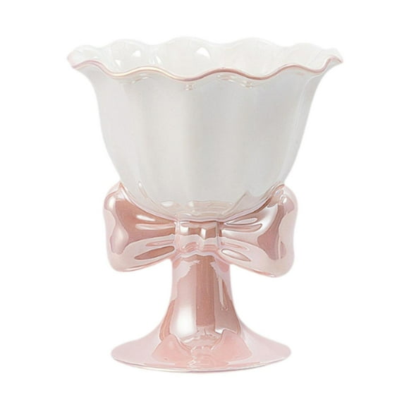 Lipstore Footed Trifle Bowl Appetizer Fruit Pudding Cup Parfait Sundae Trifle Bowl Ice Cream Bowl for Household Wedding Homes Bar Party Pink