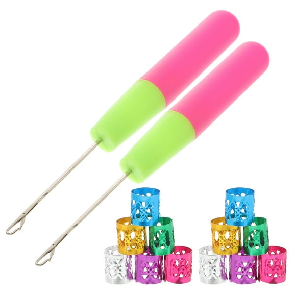 Yardwe 106-Piece Crochet Hook Set for Hair Braiding and Jewelry Making with Assorted Colors for Crafting