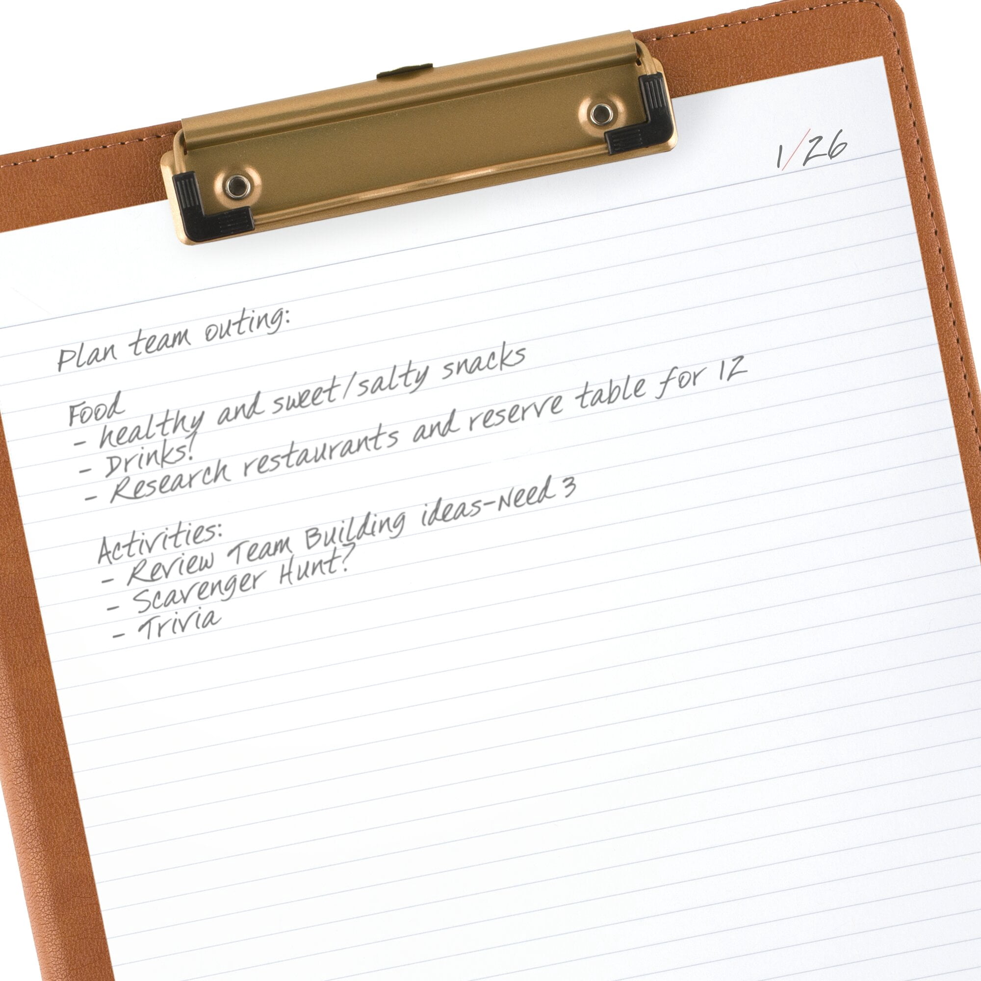 AT-A-GLANCE Signature Collection Clipboard with 2026 Monthly Planner Brown Large