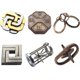 thumbnail image 3 of Rompecabezas mágico aguja dorada herradura cerradura cuadrada desbloquear cerradura Luban quemar cerebro cerradura Kong Ming cadena triangular alto coeficiente intelectual tomar cosas, 3 of 6