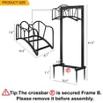 thumbnail image 2 of Freestanding Heavy Duty Garden Hose Holder, Holds 100 Feet, Black, 2 of 7