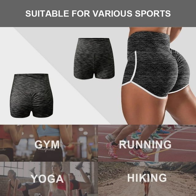Pantalones cortos de yoga para mujer Cintura alta Bodycon Running Training Gym Fitness
