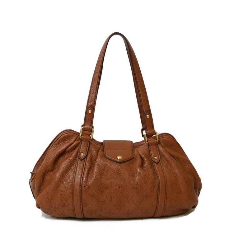 Authenticated used Louis Vuitton Shoulder Bag Mahina Luna PM M97052 Brown Cognac Women's Leather, Adult Unisex, Size: (HxWxD): 20cm x 37cm x 13.5cm /