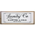 thumbnail image 1 of Wall Decor with Cursive Laundry Co Typography, Brown and White, 1 of 5