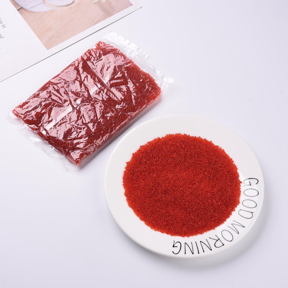 Glass Seed Beads Transparent Round Red 12/0 2mm Hole: 1mm about 30000 beads/pound