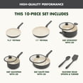 thumbnail image 3 of GreenPan Essence 10 Piece Ceramic Nonstick Cookware Set, Graphite, 3 of 8