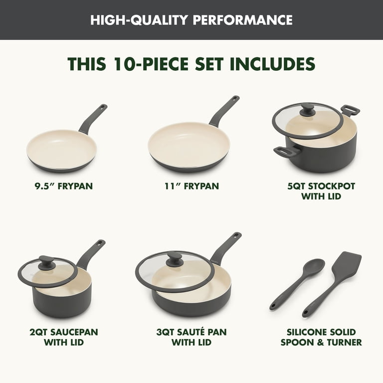 GreenPan Essence 10-Piece Ceramic Nonstick Cookware Set photo 3