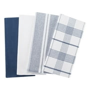 Better Homes & Gardens Washed Indigo Cotton Waffle-Weave Dual-Purpose Oversized Kitchen Towels 4 Pack