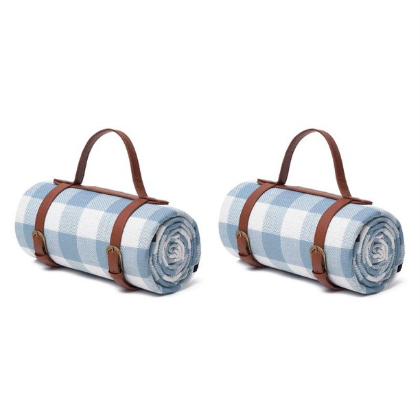 2X Manta de Picnic Alfombra de Picnic Manta de Césped Impermeable con Asa Manta Portátil de Interior para El Hogar Manta de Playa Una Prueba de