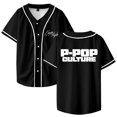 thumbnail image 2 of Karan Aujla P-Pop Culture Baseball Jersey Shirt V-Neck Women Men Short Sleeve Streetwear Clothes, 2 of 3