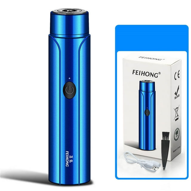 Mini Rasoir Électrique Portable, Étanche Sans Fil de Poche, Rechargeable par Usb, Utilisation Humide et Sèche Rasoir pour Hommes Mini Rasoir Électrique Portable, Bleu Rasoir Électrique