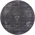 thumbnail image 1 of Ahgly Company Indoor Round Mid-Century Modern Black Eel Black Oriental Area Rugs, 6' Round, 1 of 6