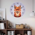 thumbnail image 3 of Wall Clock Fox Wear Glasses Clocks PVC Silent Non-Ticking Battery Operated Decorative Purple Funny Animal Round Clock for Home Living Room Kitchen Bedroom Office School Wall Decor 10 Inch, 3 of 9