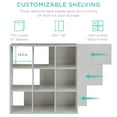 thumbnail image 4 of Best Choice Products 9-Cube Bookshelf, 13.5in Display Storage System, Organizer w/ Removable Back Panels - Gray, 4 of 9