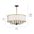 thumbnail image 2 of 6 Light Medium Chandelier In Homestead Style-17 Inches Tall And 30.5 Inches Wide-Textured Black Finish    -Traditional Installation Kichler Lighting, 2 of 8