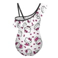 thumbnail image 6 of Hello Kitty Girls One Piece Swimsuits Hawaiian Ruffle Swimwear Beach Bathing Suit Outfits, 6 of 7