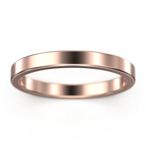 2.5mm Wedding Band Solid 10K rose gold