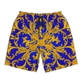 thumbnail image 5 of Baroque Print Board Shorts Summer Blue and Gold Board Short Pants Man Fast Dry Hawaii Printed Large Size Swim Trunks, 5 of 5