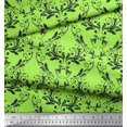 thumbnail image 3 of Soimoi Tissu Voile de Coton Vert Filigrane Damas Imprimé au Mètre 42 Pouces de Large, 3 of 3