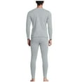 thumbnail image 5 of Warm Underwear Set Men Casual Solid Color Thick Pullover Long Sleeves Keep Warm Underwear and Pants Set Undershirt for Men Fall Winter Clothing Pullover Thermal Base Layer for Cold Weather, 5 of 8