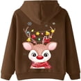 thumbnail image 4 of Sudaderas con capucha navideñas para mujer, sudaderas con capucha de manga larga a la moda con gráfico de alces bonitos, sudaderas informales Fridja FKASFK5439, 4 of 5