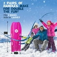 thumbnail image 2 of Back Bay Play 47in Snow Sled Racer High Density Plastic Sled 2 Person Toboggan w/Pull Rope & 4 Handles Snow Sleds for Kids, 2 of 7