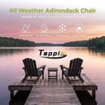 thumbnail image 6 of Tappio Folding HDPE Adirondack Chair Set of 2, Patio Seat All Weather Outdoor Patio Chair with Cup Holder and Multifunctional Holder for Lawn Yard Fire Pit, Black, 6 of 7