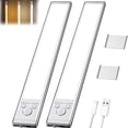 thumbnail image 1 of Modolight Intelligent Motion Sensor Light, Under Cabinet LED Night Light with Mount, 3 Levels Dimmable Brightness & Color, USB-C, Smart Home Lighting for Indoor Closet, Hallway, Kitchen (2 Pcs), 1 of 7