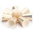 thumbnail image 3 of Disposable Paper Cup, Exquisite Workmanship Double-layer Thickening Design Party Paper Cup  for Water Coolers for Party 8Pcs 270ml Double Layer Gold Stamping, 3 of 8