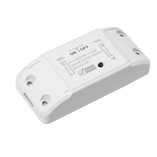 Interrupteur Intelligent Wifi Compatible avec Amazon Alexa & pour Google Home Minuterie 10A/2200W Interrupteur Sans Fil pour Contrôle par Application Android/IOS pour Appareils Électriques Module d'Automatisation Intelligent Universel