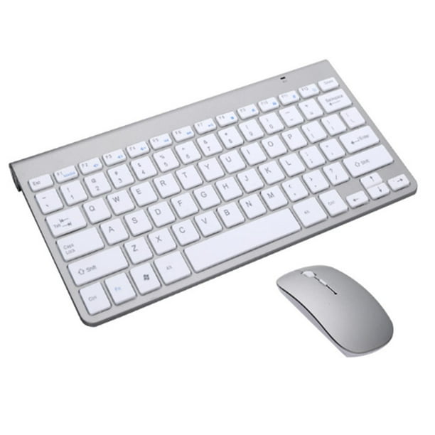 Ensemble clavier et souris, clavier mince sans fil 2,4 G avec combinaison  de souris sans fil pour ordinateur portable, PC et Smart TV 