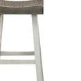 thumbnail image 4 of Bianca Counter Stool Set of 2- Dark Gray Saddle Seat- White Solid Wood, 4 of 6