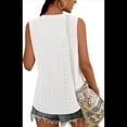 thumbnail image 4 of Camiseta Sin Mangas Holgada para Mujer, Sin Mangas, con Cuello en V, Elegante, Informal, con Ojales, Blusa de Verano M, 4 of 5