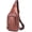 Brown, variant on BULLCAPTAIN Leather Sling Bag Men's Casual Shoulder Crossbody Bag, Black