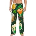 thumbnail image 2 of Goofa St Patrick's Day10 Printed Soft Pajama Pants for Men, Wide Leg Comfy Casual Lounge Yoga Pants-X-Large, 2 of 9